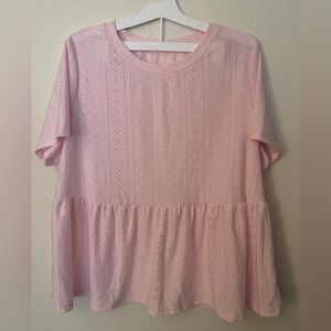 Pink Babydoll Shirt, no tags. Size 3X